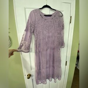 S/m Anthropologie dress. Lavender Lacey dress.